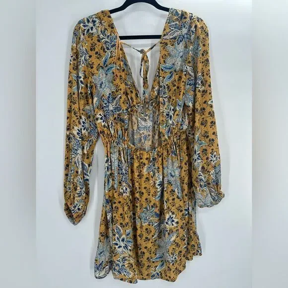 free people soli mini dress Free People Soli Mini Dress Floral Combo Size Large